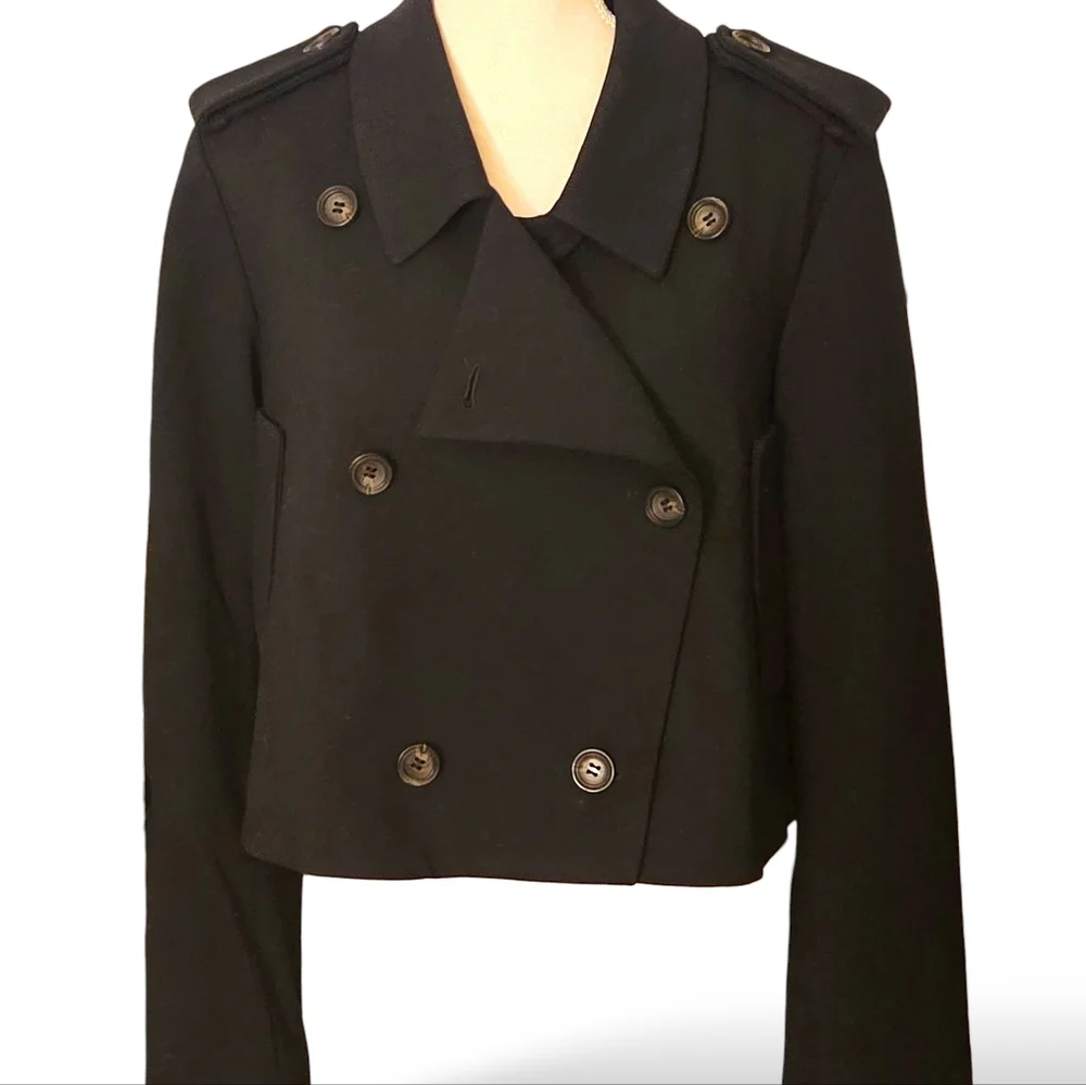 LUCKY BRAND cropped ponte blazer